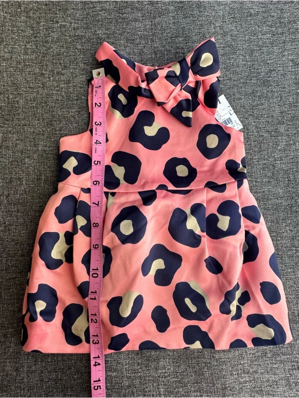 NWT Janie & Jack Baby Girls Satin Leopard Dress & Bloomer Set Vivid Pink 3-6M